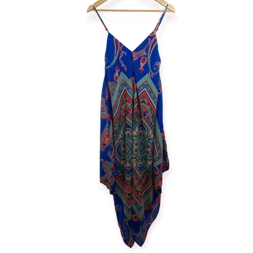 Sequin Hearts Junior's Size Small Dress Tropical Vacation Beach Blue